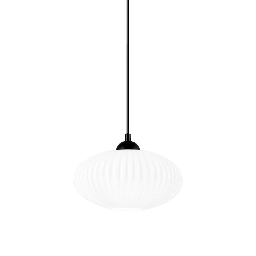 Luster na sajli HARMA 1xE27/15W/230V prečnik 25 cm bela/crna