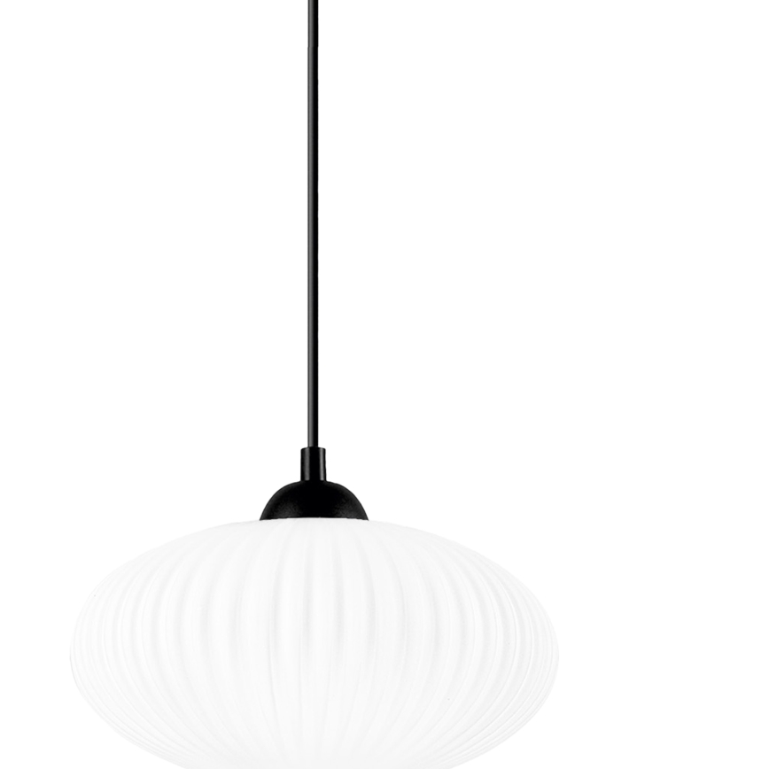 Luster na sajli HARMA 1xE27/15W/230V prečnik 25 cm bela/crna