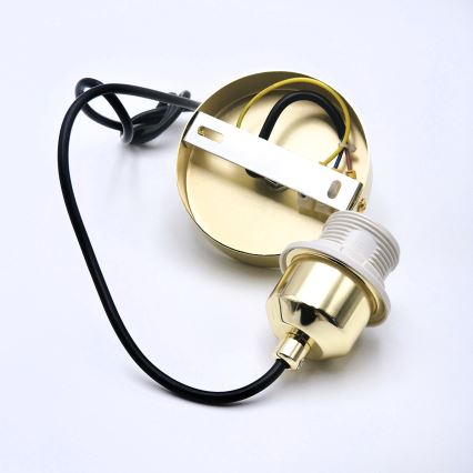 Luster na sajli HARMA 1xE27/15W/230V prečnik 25 cm bela/zlatna