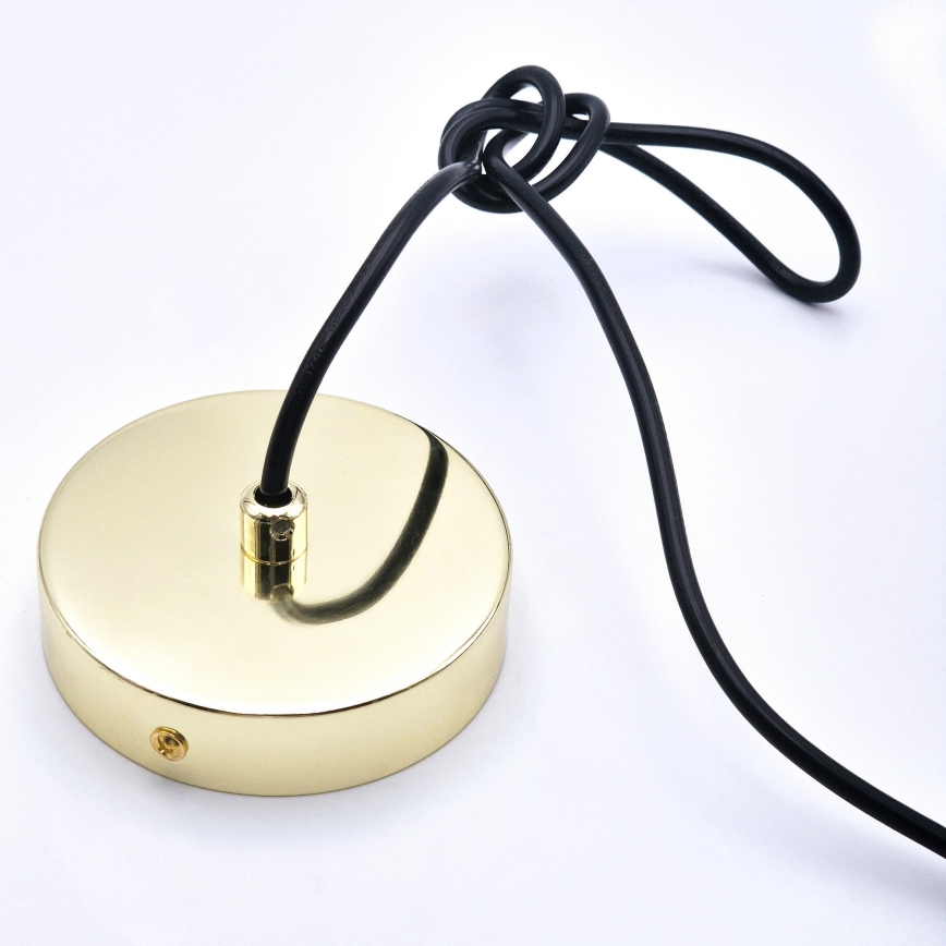 Luster na sajli HARMA 1xE27/15W/230V prečnik 25 cm bela/zlatna