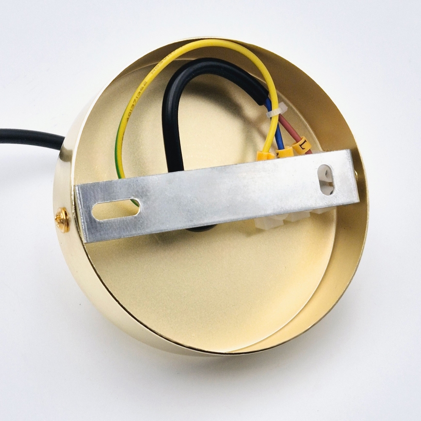 Luster na sajli HARMA 1xE27/15W/230V prečnik 25 cm bela/zlatna