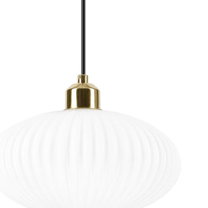 Luster na sajli HARMA 1xE27/15W/230V prečnik 25 cm bela/zlatna