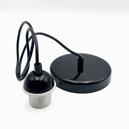Luster na sajli HARMA 1xE27/15W/230V Ø 14 cm bela/crna