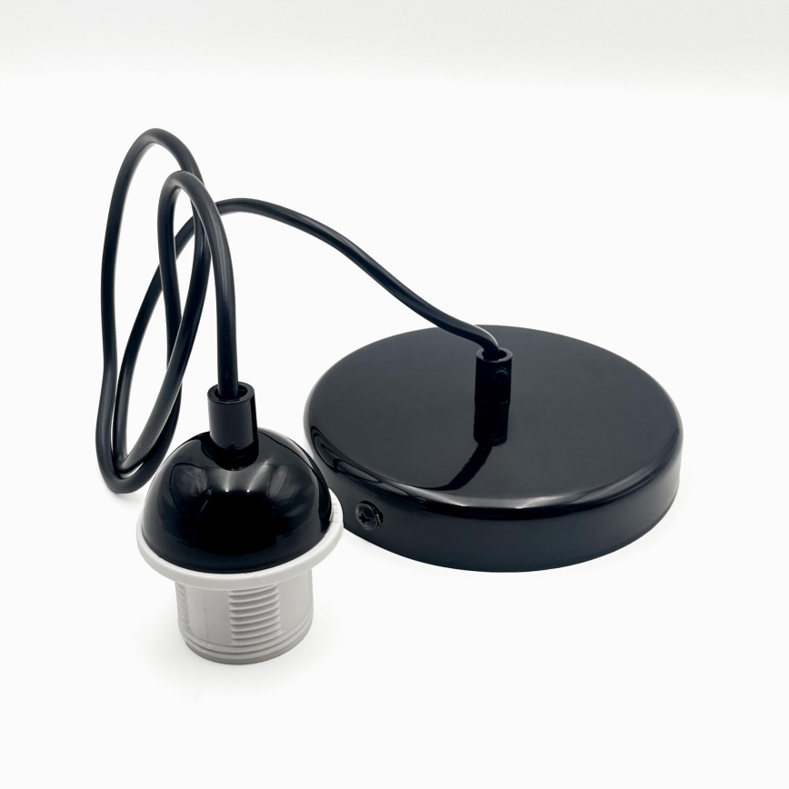 Luster na sajli HARMA 1xE27/15W/230V Ø 14 cm bela/crna