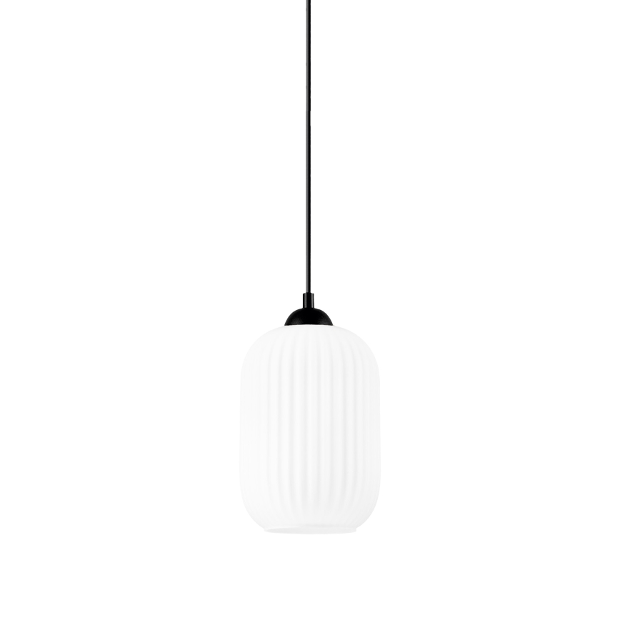 Luster na sajli HARMA 1xE27/15W/230V Ø 14 cm bela/crna