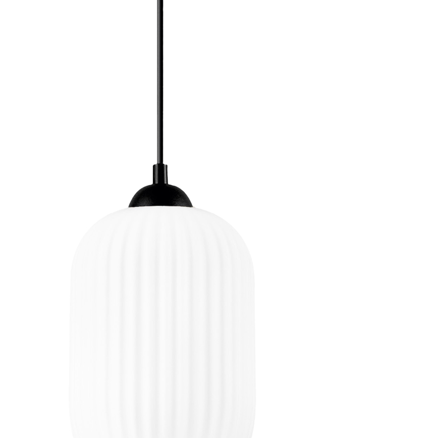 Luster na sajli HARMA 1xE27/15W/230V Ø 14 cm bela/crna