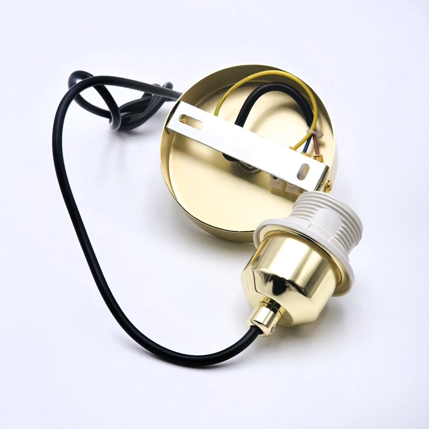 Luster na sajli HARMA 1xE27/15W/230V Ø 14 cm bela/zlatna