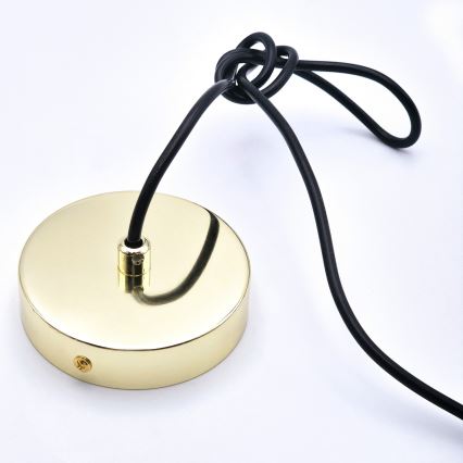 Luster na sajli HARMA 1xE27/15W/230V Ø 14 cm bela/zlatna