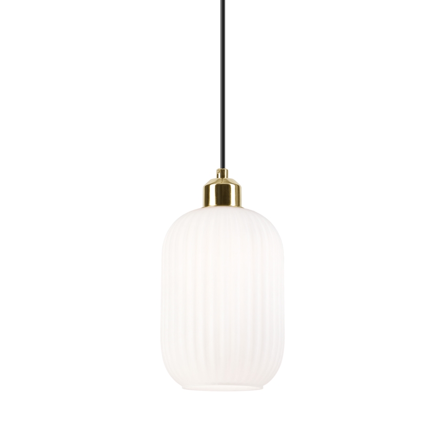Luster na sajli HARMA 1xE27/15W/230V Ø 14 cm bela/zlatna