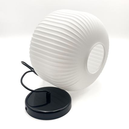 Luster na sajli HARMA 1xE27/15W/230V Ø 20 cm bela/crna