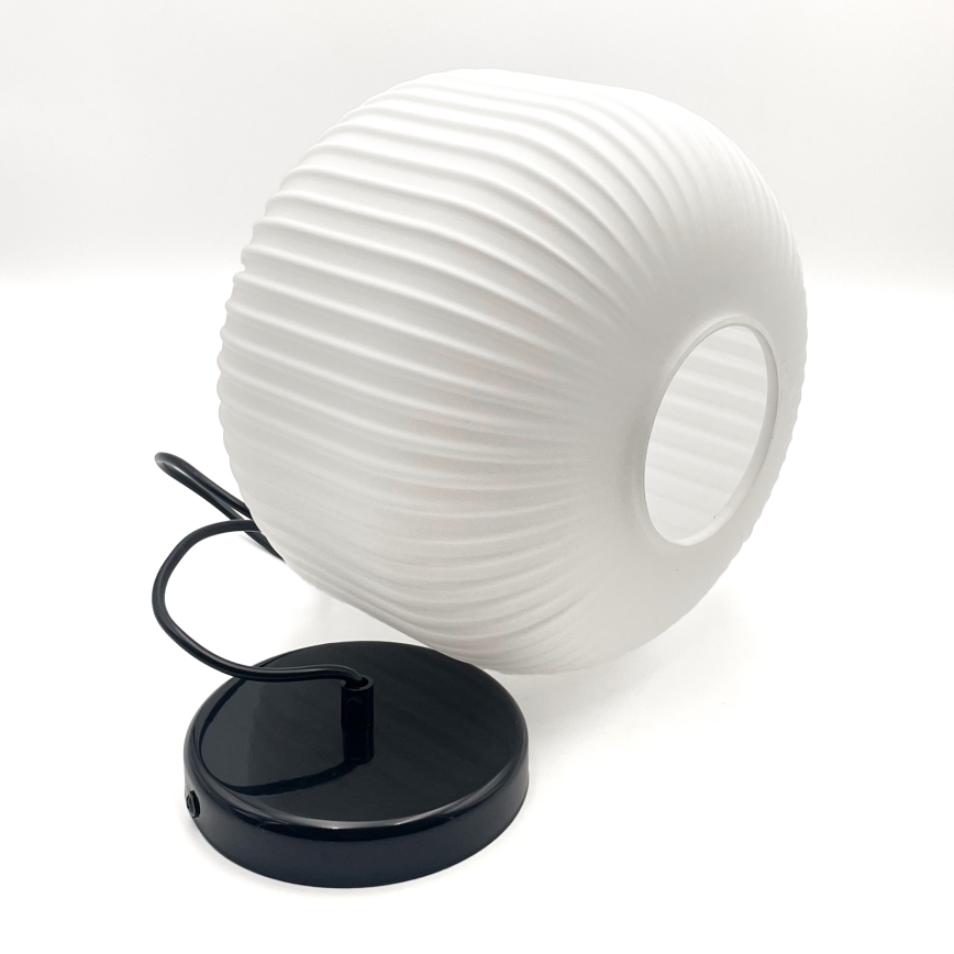 Luster na sajli HARMA 1xE27/15W/230V Ø 20 cm bela/crna