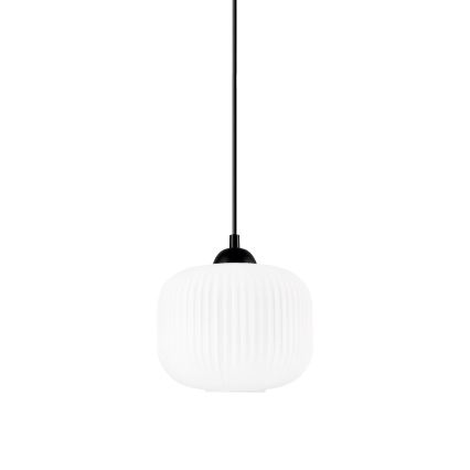 Luster na sajli HARMA 1xE27/15W/230V Ø 20 cm bela/crna
