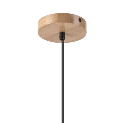 Luster na sajli HARMONY 1xE27/15W/230V prečnik 25 cm bela/hrast