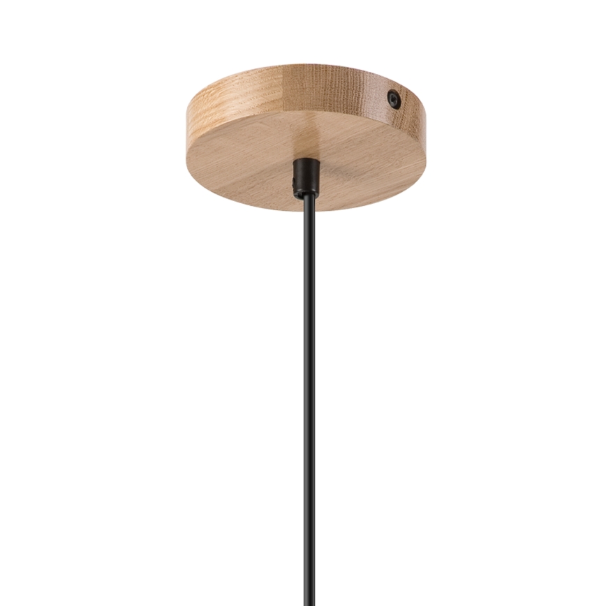 Luster na sajli HARMONY 1xE27/15W/230V prečnik 25 cm bela/hrast