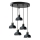 Luster na sajli HEBE 5xE27/60W/230V crni