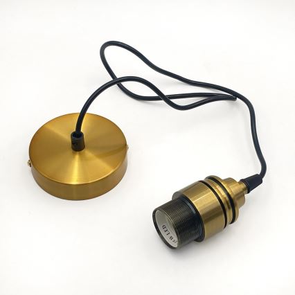 Luster na sajli HECTOR 1xE27/15W/230V bela/mesing pr. 25 cm