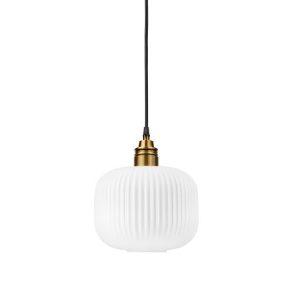 Luster na sajli HECTOR 1xE27/15W/230V bela/mesing prečnik 20 cm