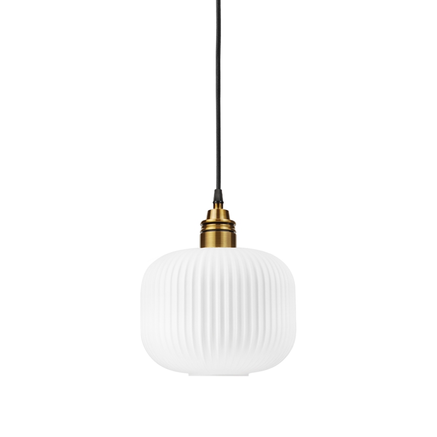Luster na sajli HECTOR 1xE27/15W/230V bela/mesing prečnik 20 cm