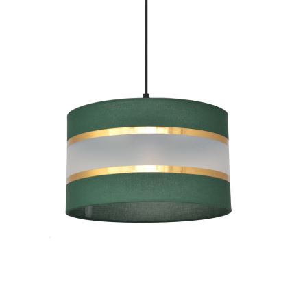 Luster na sajli HELEN 1xE27/15W/230V fi 25 cm zelena/zlatna