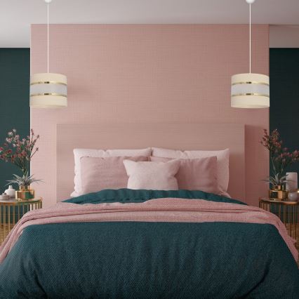 Luster na sajli HELEN 1xE27/15W/230V krem boje