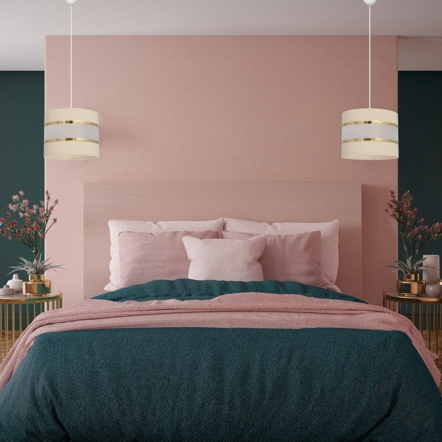 Luster na sajli HELEN 1xE27/15W/230V krem boje