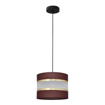 Luster na sajli HELEN 1xE27/15W/230V prečnik 20 cm braon/crna/zlatna