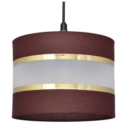 Luster na sajli HELEN 1xE27/15W/230V prečnik 20 cm braon/crna/zlatna