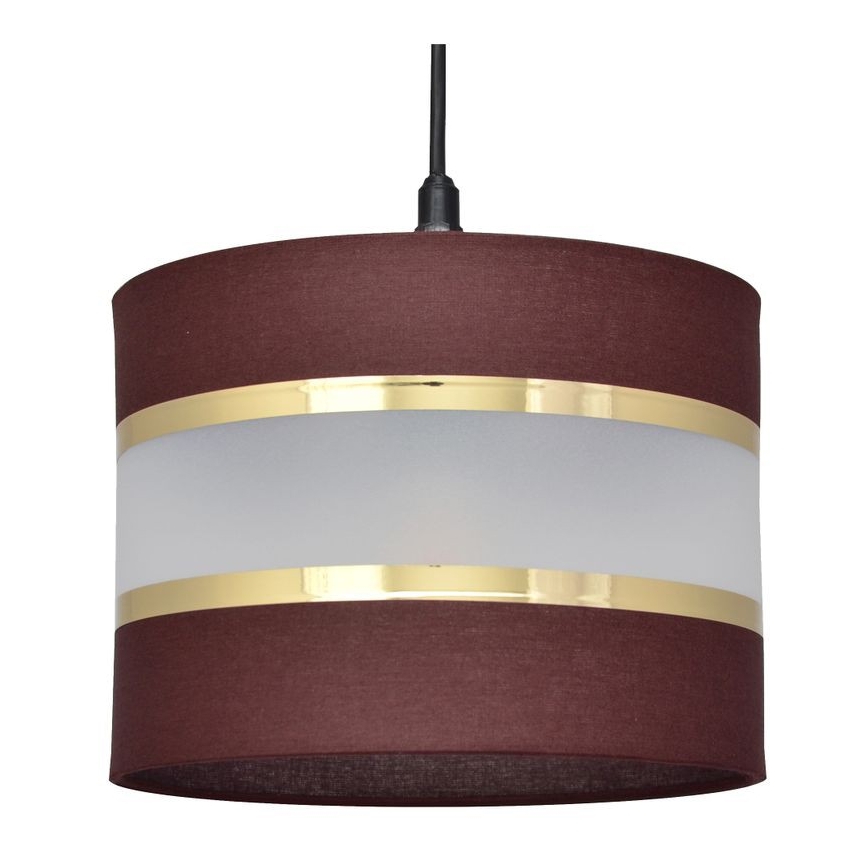 Luster na sajli HELEN 1xE27/15W/230V prečnik 20 cm braon/crna/zlatna