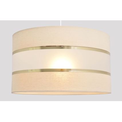 Luster na sajli HELEN 1xE27/15W/230V, prečnik 35 cm, krem/zlatna