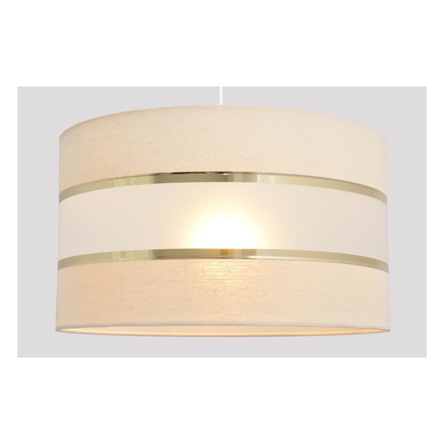 Luster na sajli HELEN 1xE27/15W/230V, prečnik 35 cm, krem/zlatna