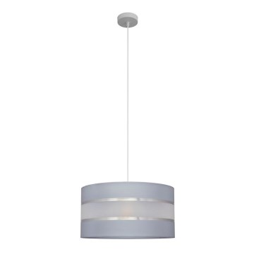 Luster na sajli HELEN 1xE27/15W/230V prečnik 40 cm siva/srebrna