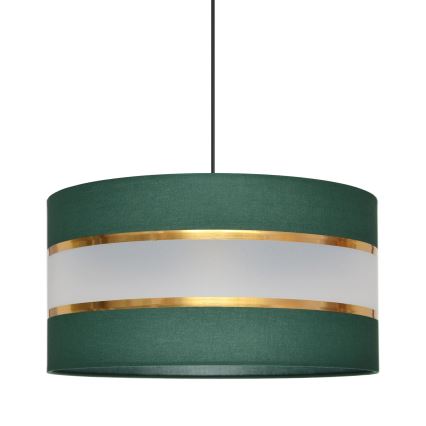 Luster na sajli HELEN 1xE27/15W/230V prečnik 40 cm zelena/zlatna