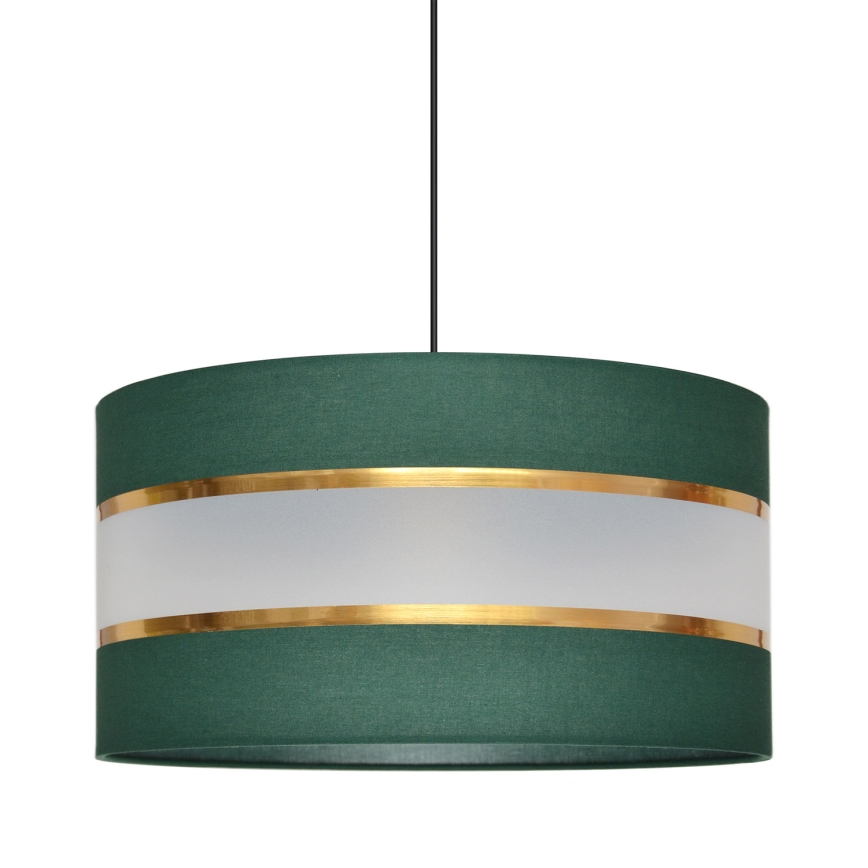 Luster na sajli HELEN 1xE27/15W/230V prečnik 40 cm zelena/zlatna