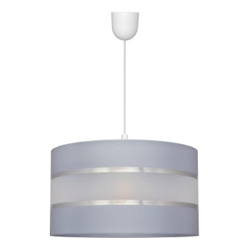 Luster na sajli HELEN 1xE27/15W/230V prečnika 35 cm siva/srebrna
