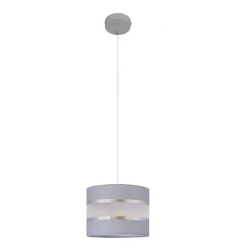 Luster na sajli HELEN 1xE27/15W/230V Ø 20 cm siva/srebrna