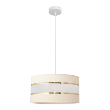 Luster na sajli HELEN 1xE27/15W/230V Ø 40 cm krem/zlatna