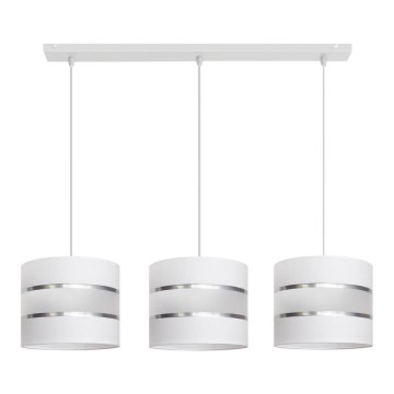 Luster na sajli HELEN 3xE27/15W/230V bela
