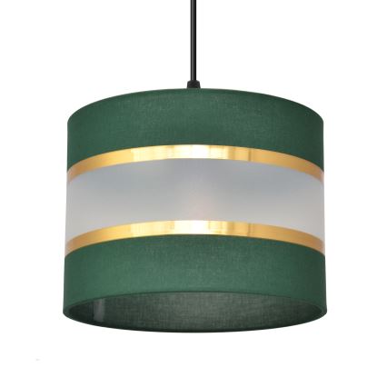 Luster na sajli HELEN 4xE27/15W/230V zelena/zlatna