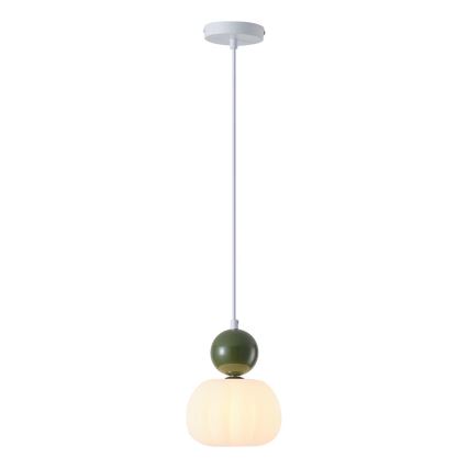 Luster na sajli HELIOS 1xG9/7W/230V bela/zelena