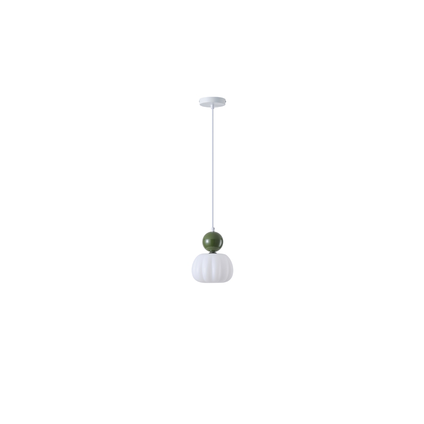 Luster na sajli HELIOS 1xG9/7W/230V bela/zelena