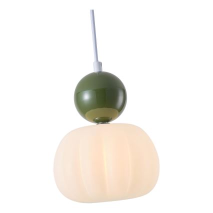 Luster na sajli HELIOS 1xG9/7W/230V bela/zelena
