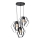 Luster na sajli HEXAGON 3xE27/60W/230V crni okrugli