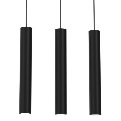 Luster na sajli HUDSON 3xGU10/8W/230V crni
