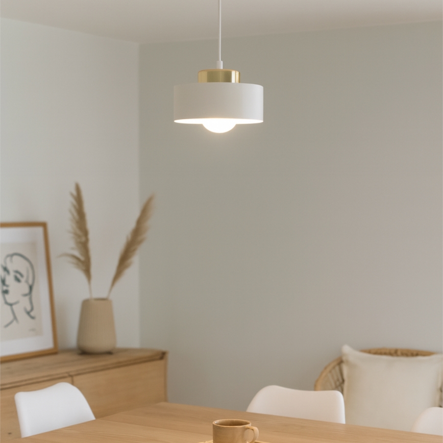 Luster na sajli IGNIA 1xE27/60W/230V beo/zlatan