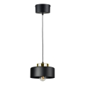 Luster na sajli IGNIA 1xE27/60W/230V crna/zlatna