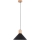 Luster na sajli JAGA 1xE27/15W/230V, prečnik 30 cm, crna