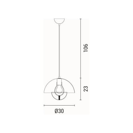 Luster na sajli JARDEN 1xE27/15W/230V braon