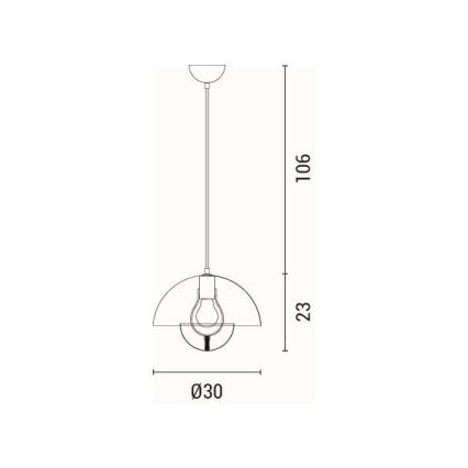 Luster na sajli JARDEN 1xE27/15W/230V krem boje
