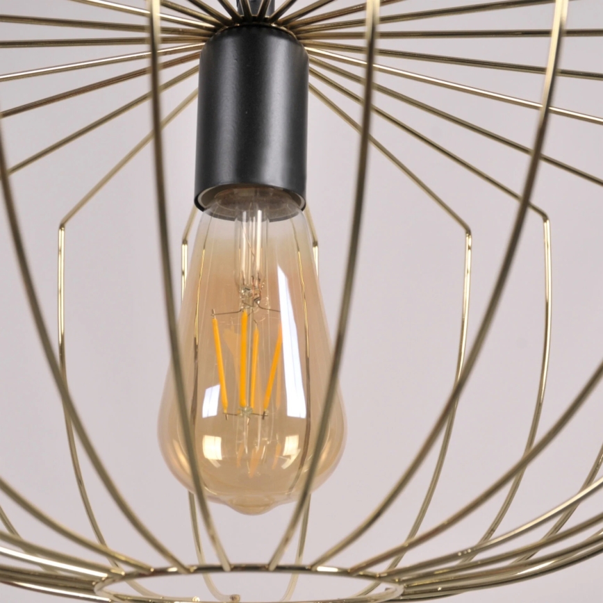 Luster na sajli JASMINA 1xE27/20W/230V Ø 40 cm zlatna