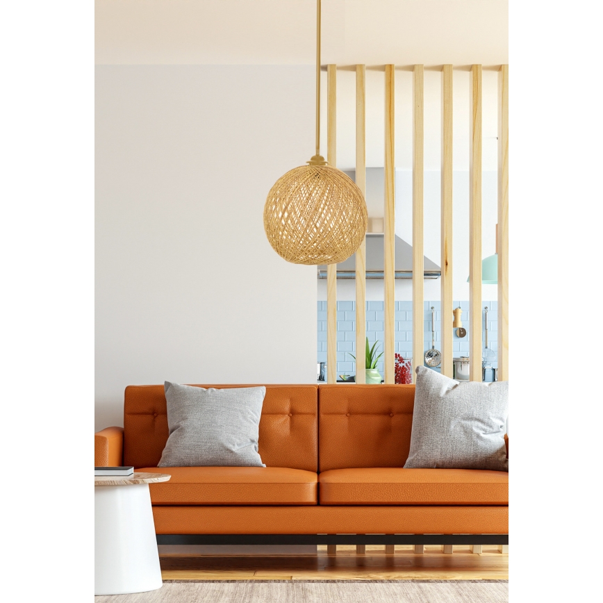 Luster na sajli JUTE 1xE27/60W/230V bež